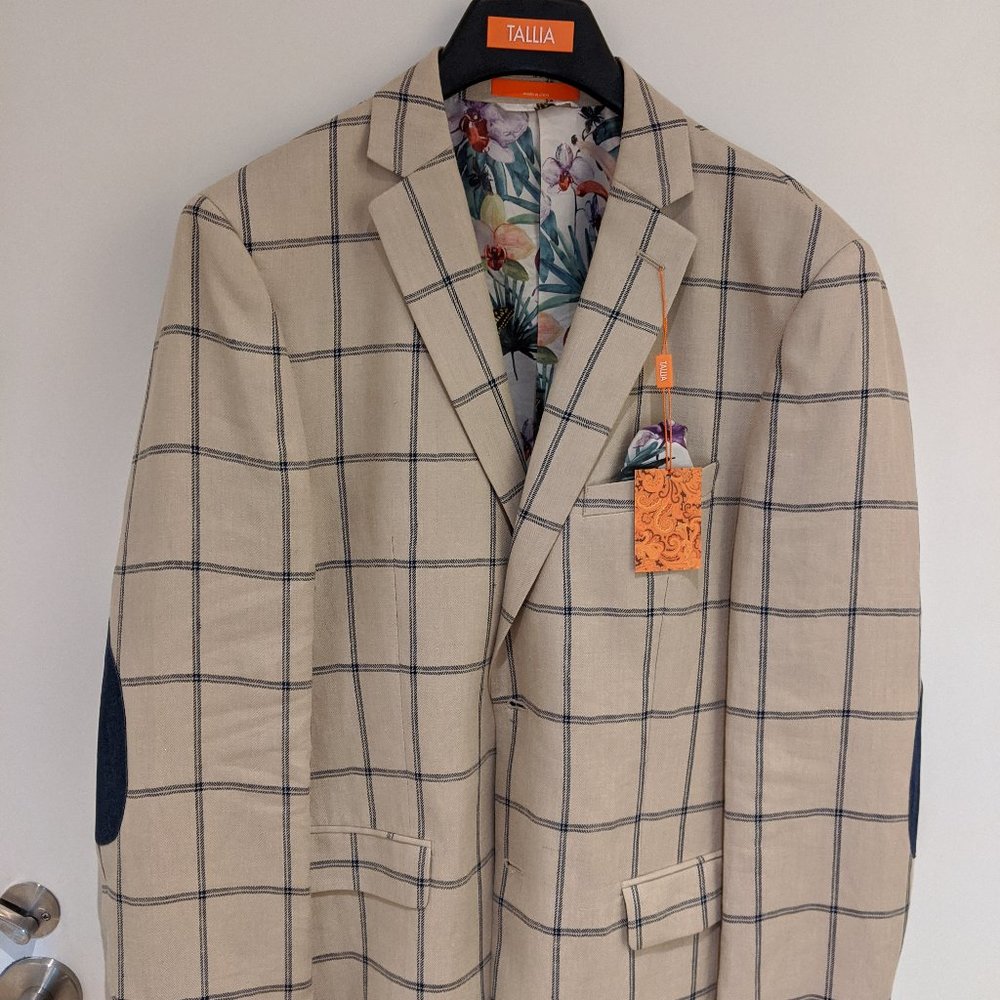 Tallia men linen coat blazer size 40R